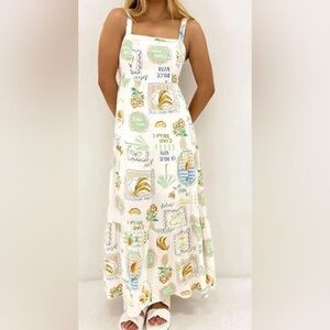 Paper Heart Flowy Summer Maxi Dress, Size XS